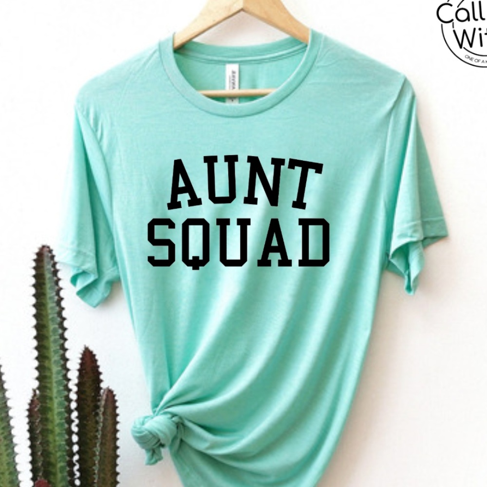 Aunt T shirts Graphic Tee For Women Mint Top - Picture 1 of 4